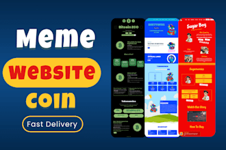 create crypto meme coin or token website like ponke, pepe, solama, wif or maga