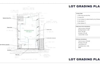 make lot grading plan, erosion control plan, drainage plan