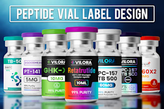 design professional vial, medicine label and product label design
