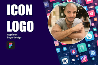 do mobile app icon design, website icon or logo design