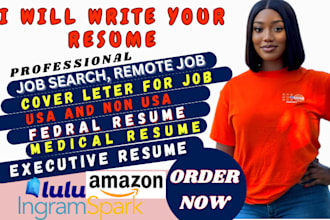 write professional fedral executive medical resume remote job and job search
