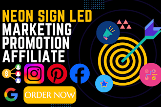 promote market custom neon sign light led shopify store marketplace integration