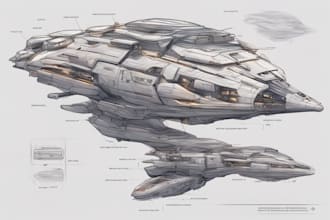 draw you sci fi and spaceship design for you