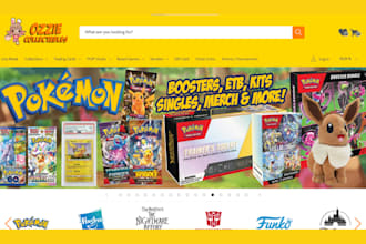 design trading card shopify store sport cards website tcg pokemon website