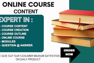 do online course content creation, elearning content, lesson plan, mental health