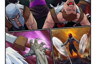 draw comic character or comic book illustration