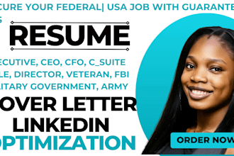 professionally create 24hrs ats executive federal usa jobs resume writing or CV
