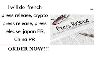 do french press release, crypto press release, press release, japan PR
