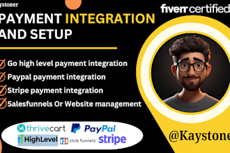 do stripe,paypal payment for gohighlevel, checkout API integration, error fix