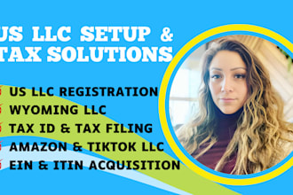 setup US llc registration, wyoming llc, ein, itin, irs CPA tax filing 1040 1120
