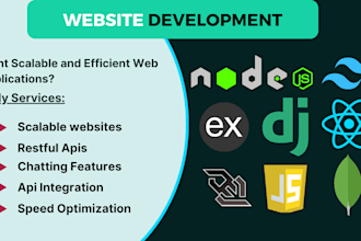 be your website, nodejs or django backend developer