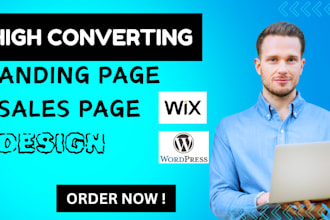 design one page website or landing page website for wordpress
