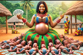 create a captivating ai video art for african folktales and stories