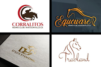 design horse massage or equestrian logo for your brand