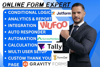 setup jotform gravity form wufoo surveymonkey tallyform surveyplanet formget