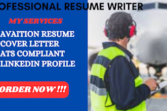 craft aviation resume, cover letter, linkedin profile