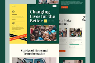 design wordpress charity website, donation website, nonprofit wordpress website