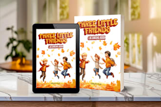 design enchanting children book and coloring book cover designs