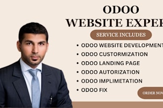 design, develop and customize an odoo website for you