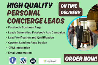 generate personal concierge leads house cleaning window washing leads landing