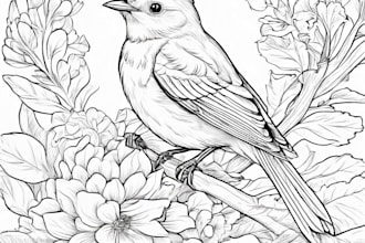 create vintage animal and botanical ink pen art
