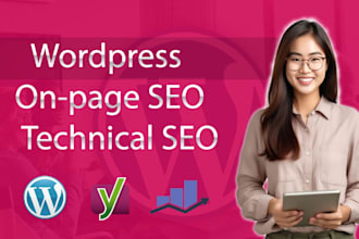 do wordpress on page optimization with yoast or rankmath and technical SEO