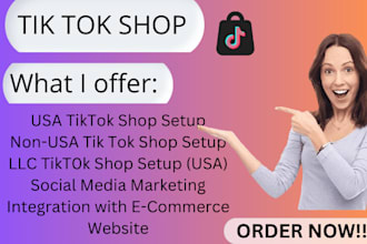 create and setup USA tik tok shop llc, UK tik tok shop