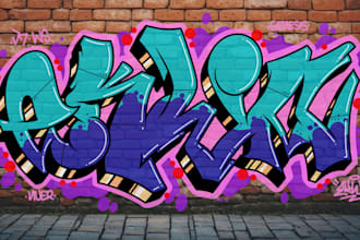 create a custom graffiti design in authentic street style