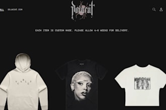 design y2k shopify website streetwear website for clothing brand website y2k