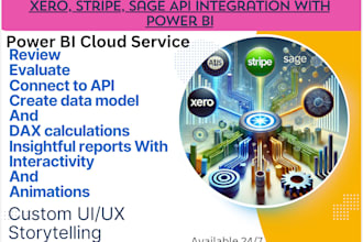 do xero, stripe, sage etc API integration with power bi