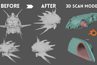 3d scan raw data fix mesh and clean up scan to stl for 3d printing