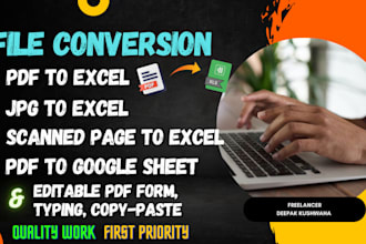 efficiently convert PDF or images to excel spreadsheets