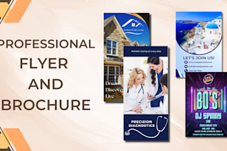 design a flyer, bifold, trifold, brochure using canva