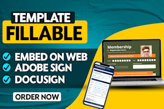 create fillable interactive pdf template docusign, adobe sign, jot form