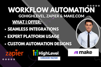 set up gohighlevel workflow automation using vapi, zapier, make com