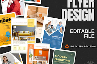 design creative, professional flyers , posters and  social media posts