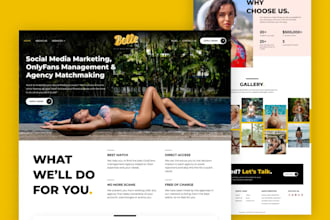 build onlyfans agency website, model portfolio, onlyfans promotion, onlyfan site