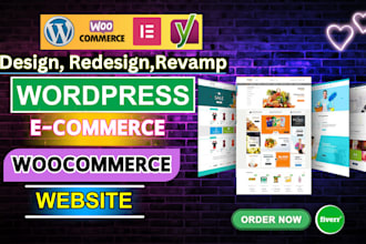 design,redesign develop wordpress ecommerce website using woocommerce