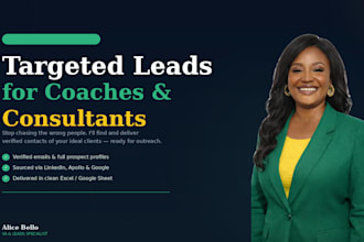 find targeted leads and verified contacts for coaches and consultants