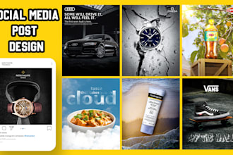 do attractive social media ads design, instagram post or online poster design