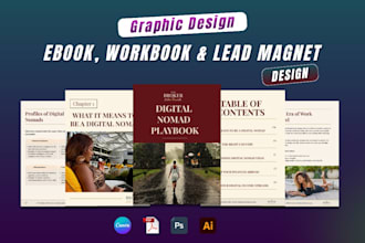 design lead magnet, ebook, workbook and other pdfs