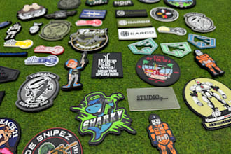 design custom military, airsoft , pvc patch badge and logo