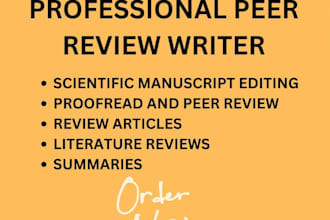 peer review your articles, journals and scientific papers to accuracy