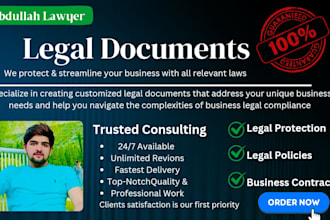 draft legal documents, contracts, agreements, nda, privacy policy,motions,bylaws