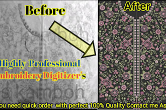 digitize image for embroidery logo into sketch embroidered design dst pxf asap