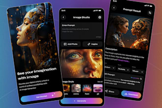 develop image generator app, ai video generator, ai editing app plus website