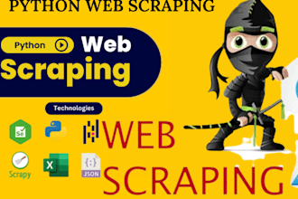 python web scraping expert, data scraping, excel data, web scraper with nodejs