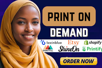 shopify etsy print on demand store shopify pod gelato shopify printful teeinblue