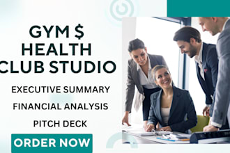create a gym and health club therapy studio plan for USA, germany, UK