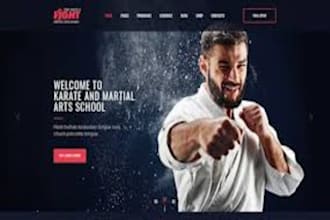 design a martial arts website, including taekwondo, using wordpress